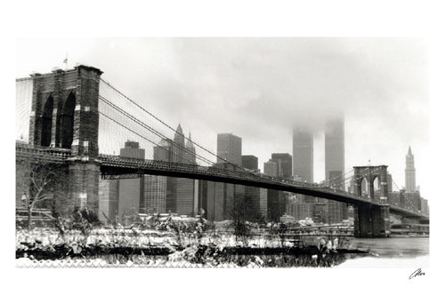 Brooklyn Bridge in Snow by Igor Maloratsky Wall Art Décor 13 x 19 Art Print