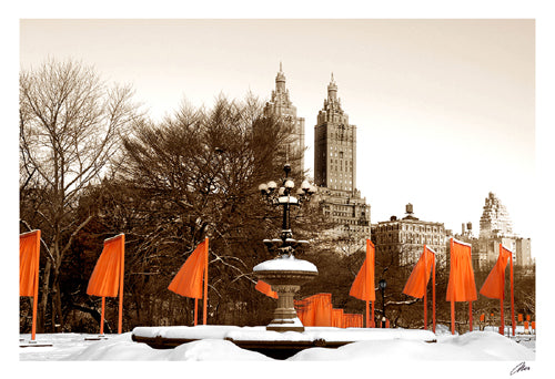 The Gates & Fountain, Central Park by Igor Maloratsky Wall Art Décor 13 x 19 Art Print