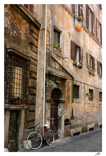 Bicycle and Flag by Igor Maloratsky Wall Art Décor 19 x 13 Art Print