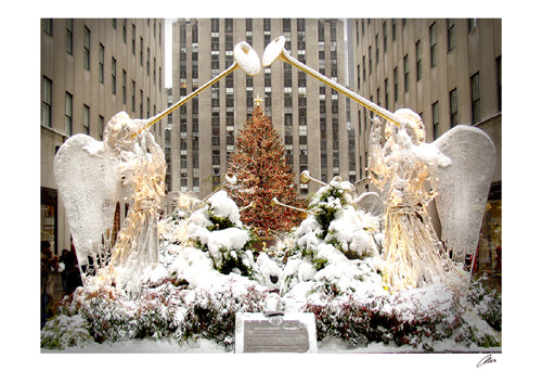 Angels at Rockefeller Center by Igor Maloratsky Wall Art Décor 13 x 19 Art Print