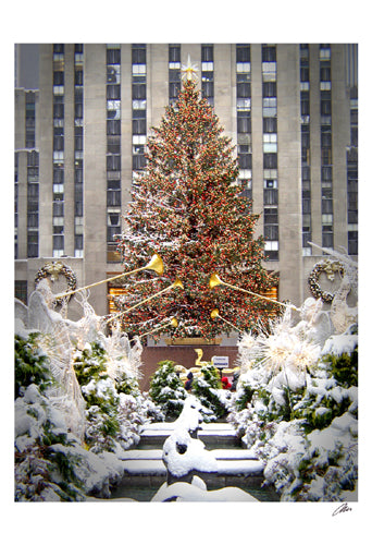 Christmas Tree at Rockefeller Center Art Print by Igor Maloratsky - Iconic NYC Holiday Wall Art