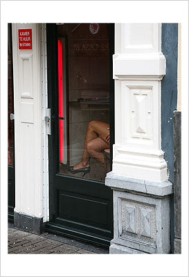 Framed Girl in a Window, Red Light District by Igor Maloratsky