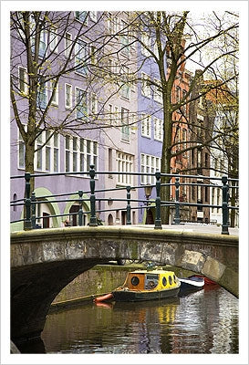 Framed Boat Under the Bridge by Igor Maloratsky | 19 x 13
