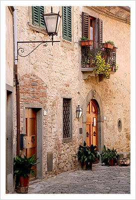Framed Street Light, Montefiorale by Igor Maloratsky | 19 x 13