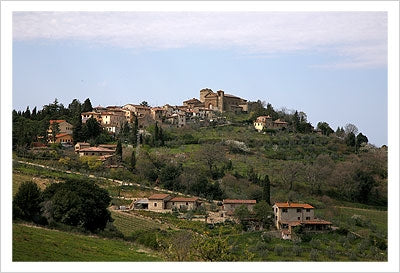 Framed Hill Town Panorama, Tuscany by Igor Maloratsky | 13 x 19