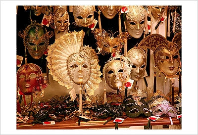 Framed Venetian Masks by Igor Maloratsky | 13 x 19