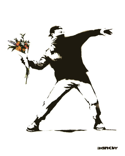 Framed Molotov by Banksy | 20 x 16