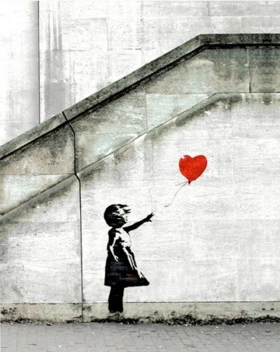 Red Balloon by Banksy Wall Art Décor 20 x 16 Art Print