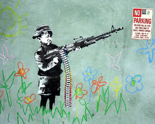Framed No Parking by Banksy | 16 x 20