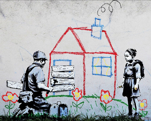 Playhouse by Banksy Wall Art Décor 16 x 20 Art Print