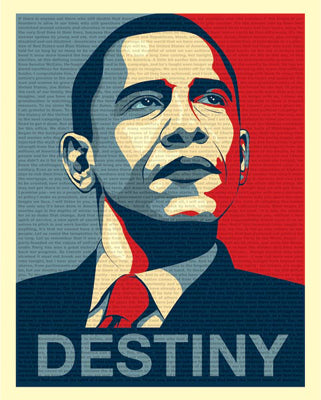 Obama: Destiny Speech by Anon Wall Art Décor 20 x 16 Art Print
