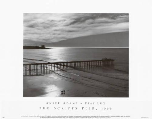 The Scripps Pier by Ansel Adams Wall Art Décor 11 x 14 Art Print
