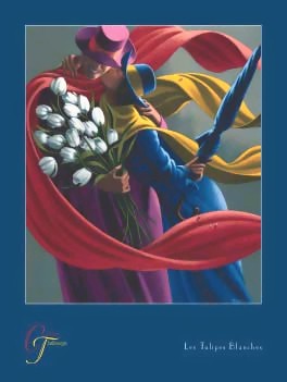 Le Tulips Blanches by Claude Theberge Wall Art Décor 31 1/2 x 23 5/8 Art Print