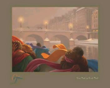 Une Nuit au Pont Neuf by Claude Theberge Wall Art Décor 23 5/8 x 31 1/2 Art Print
