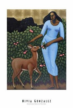Ofrenda Rosada al Venado de las Piedras by Nivia Gonzalez Wall Art Décor 36 x 24 Art Print