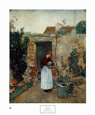 The Garden Door by Childe Hassam Wall Art Décor 24 3/8 x 20 1/4 Art Print