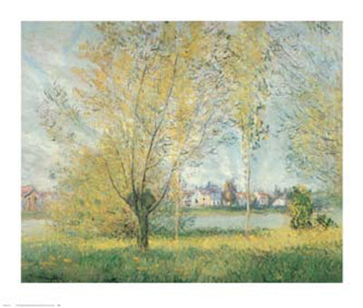 Framed Willows of Vetheuil by Claude Monet | 29 x 34