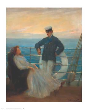 Flirtation by Abbott Fuller Graves Wall Art Décor 35 x 28 Art Print