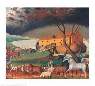Noah's Ark, 1846 by Edward Hicks Wall Art Décor 24 1/4 x 28 Art Print