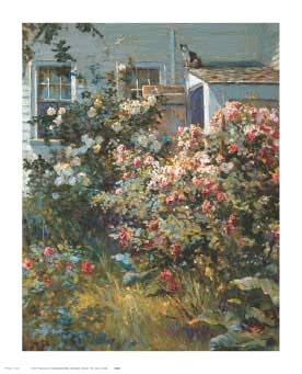 A Backyard Garden by Abbott Fuller Graves Wall Art Décor 32 x 26 Art Print