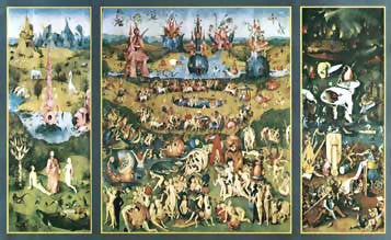Garden of Delights by Hieronymus Bosch Wall Art Décor 28 x 45 3/4 Art Print