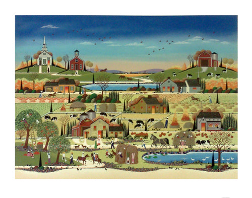 Hay Ride by Nicky Watanabe Wall Art Décor 27 x 34 Art Print