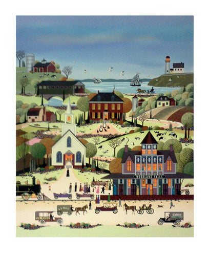 Honeymoon Express by Nicky Watanabe Wall Art Décor 34 ½ x 28 Art Print