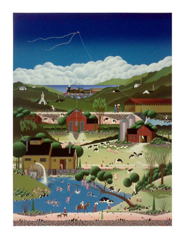 Skinny Dipping by Nicky Watanabe Wall Art Décor 37 5/8 x 28 7/8 Art Print