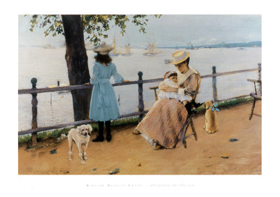 Afternoon by the Sea by William Merritt Chase Wall Art Décor 24 x 34 Art Print