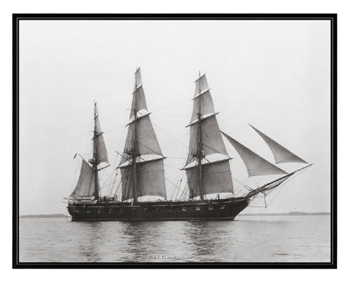 Framed USS Constellation, 1892 16 x 20