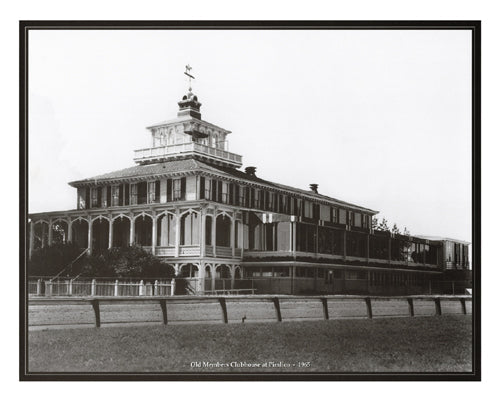 Framed Old Members Clubhouse at Pimlico, Maryland, 1965 