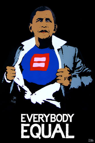 Framed Obama: Everybody Equal by Pegasus | 36 x 24