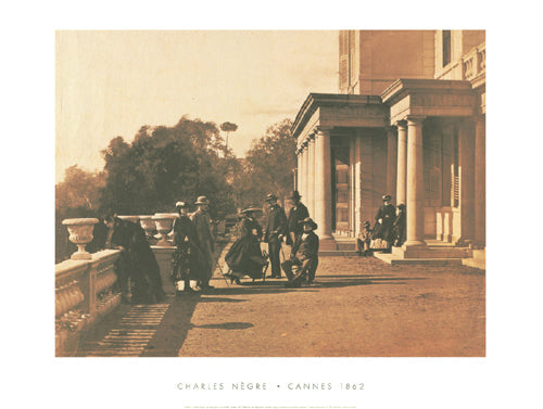 Framed Lord Brougham and Family, Cannes, 1862 by Charles Nègre