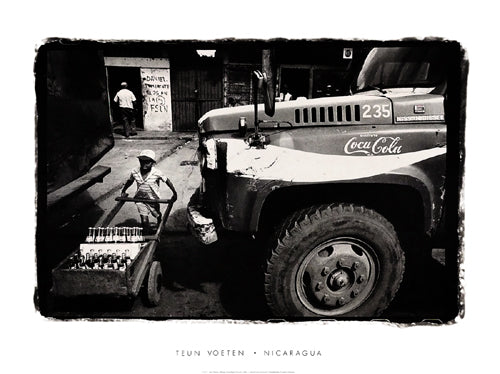 Boy with Pepsi Bottles, Masaya, Nicaragua, 1990 by Teun Voten Wall Art Décor 23 5/8 x 31 ½ Art Print