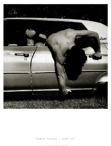 Framed Car Lift, Connecticut, 1988 by Chris Plytas | 31 ½ x 23 5/8