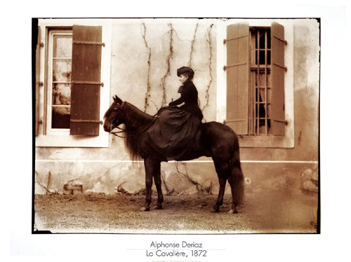 Framed La Cavalière, 1872 by Alphonse Deriaz | 23 5/8 x 31 ½