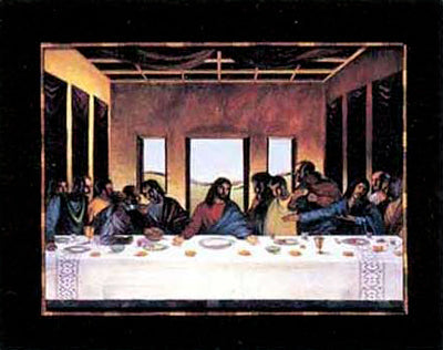 Framed Black Last Supper by Lionel Talaro | 16 x 20