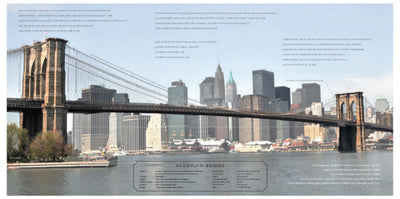 Framed Brooklyn Bridge Architecture by Phil Maier | 12 3/8 x 24 7/8