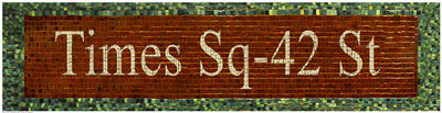 Times Square - 42nd Street Subway Sign by Phil Maier Wall Art Décor 9 x 21 Art Print
