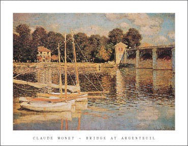 Bridge at Argenteuil by Claude Monet Wall Art Décor 11 x 14 Art Print