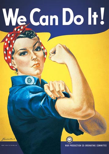 Framed Rosie the Riveter: We Can Do It! by J. Howard Miller