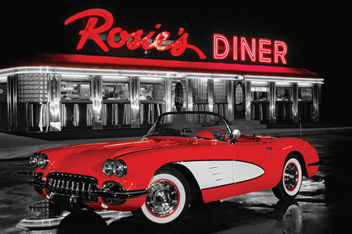 Framed Rosie's Diner 24 x 36