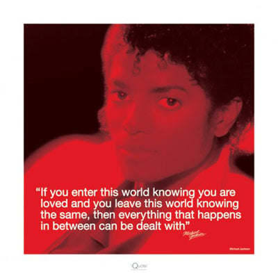 Framed Michael Jackson: Loved 16 x 16