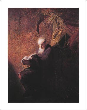 Philosopher Reading by Rembrandt van Rijn Wall Art Décor 28 x 22 Art Print