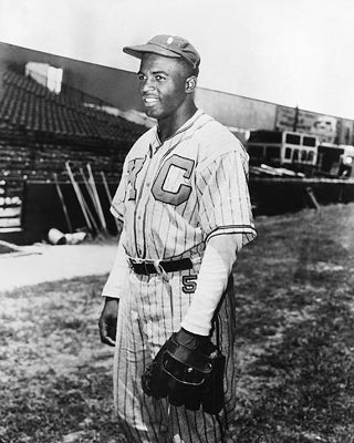 Framed Jackie Robinson, Kansas City Monarchs, 1945 by McMahan Photo Archive