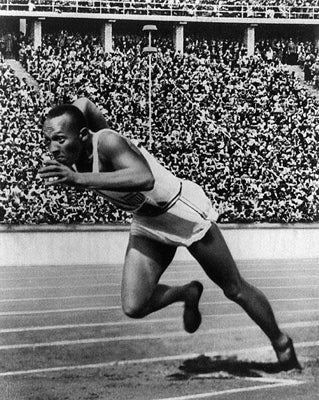Framed Jesse Owens, Berlin Olympics, 1936 by McMahan Photo Archive