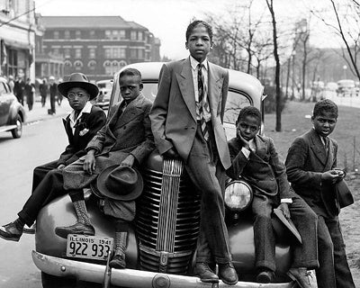 Framed Negro Boys, Easter Morning, Chicago, 1941 by McMahan Photo Archive