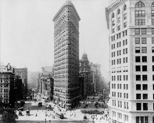 Framed Flatiron Building, New York, 1909 by McMahan Photo Archive