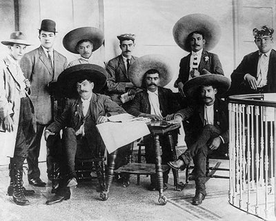 Emiliano Zapata and Staff, Mexican Revolution, 1912 by McMahan Photo Archive Wall Art Décor 8 x 10 Art Print