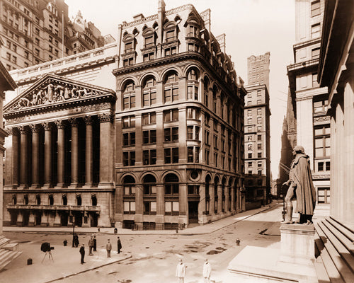 Framed New York Stock Exchange and Wilkes Building, 1921 by McMahan Photo ...